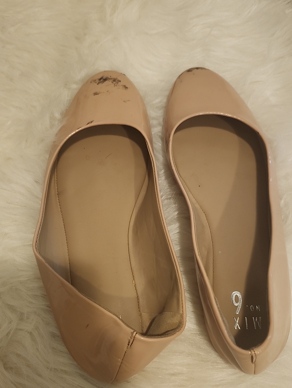 Mi Patent Ballet Flats in Blush Pink
